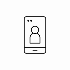 phone user icon sign vector