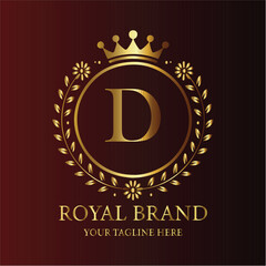 Golden anniversary label with ribbon design vector illustration LOGO D