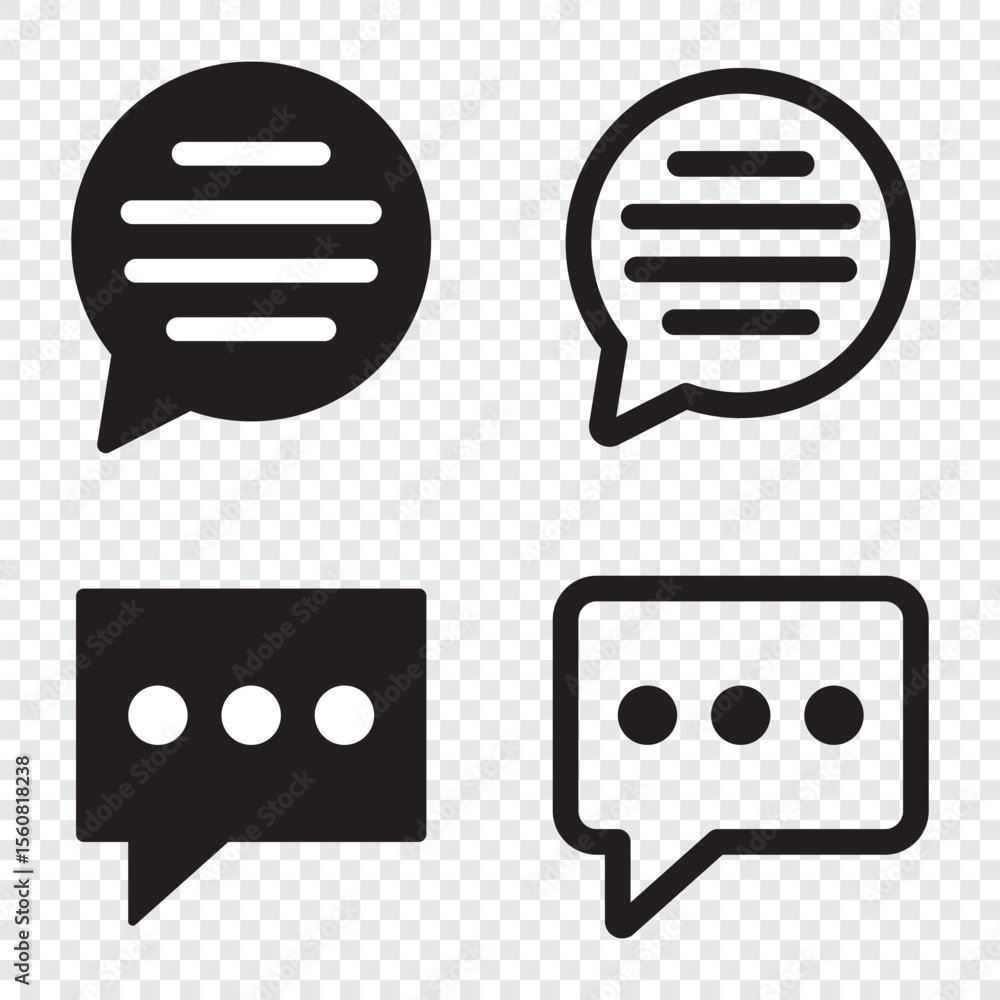 Poster chat icon vector isolated on background. trendy message symbol.comment icon speech bubble symbol cha