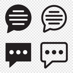 Chat icon vector isolated on background. Trendy message symbol.comment icon speech bubble symbol Chat message icons - talk message Bubble chat icon. vector illustration eps 10.