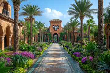 Fototapeta premium Entrance to resort at the ria.