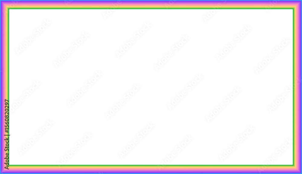 Poster colorful gradient rectangle frame vector - border design