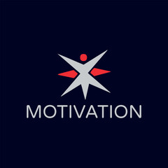 motivation logo design vector