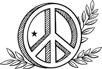 peace sign icon Vector
