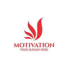 motivation logo design vector