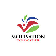 motivation logo design vector