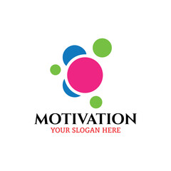 motivation logo design vector