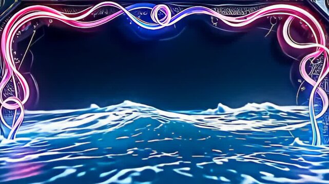 deluge with intensity, the modern technology perimeter shot with circle wish boundary endure resilient, lace indiana voluted string of brilliant ping and sea blueish that reflux and flow,