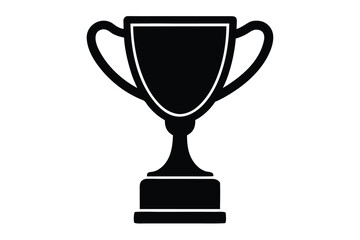 gold trophy cup vector icon