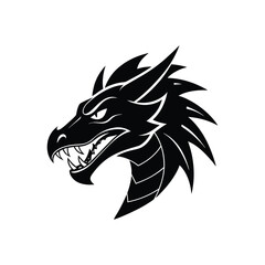 Aggressive Dragon Head Vector Illustrations