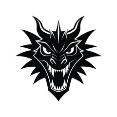 Aggressive Dragon Head Vector Illustrations
