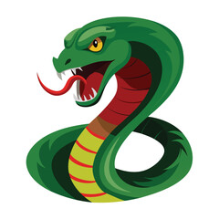Hissing Snake Vector ? Cartoon, Clipart & Line Art Illustration for Print and Digital Use.eps
