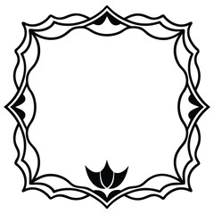 A vintage floral vector frame with an ornate border design and butterfly decoration for cards, invitations, and wedding art