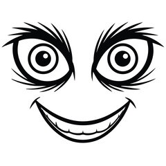 creepy eyes in the dark vector-.eps