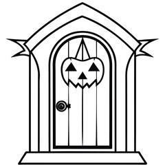 Black and white house architecture vector icon with a crown design