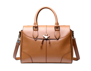 Handbag leather, transparent background.