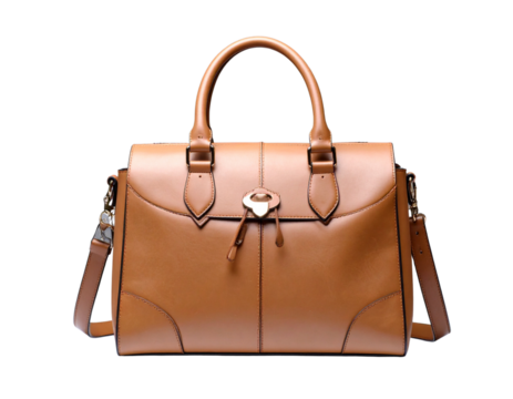 Handbag leather, transparent background.