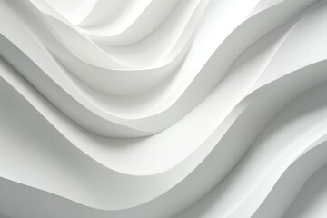 Obraz premium Abstract white wavy architectural design