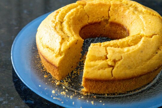 Traditional cornmeal cake with fennel seeds, typical of June festivals in Brazil