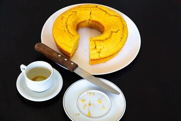 Traditional cornmeal cake with fennel seeds, typical of June festivals in Brazil