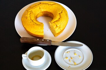 Traditional cornmeal cake with fennel seeds, typical of June festivals in Brazil