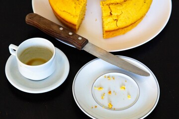 Traditional cornmeal cake with fennel seeds, typical of June festivals in Brazil