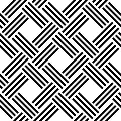 Seamless black and white pattern. Modern geometric background.