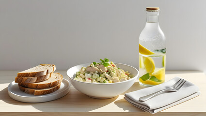 A plate of green beans and cheese with olives feta herbs and fresh gourmet food
