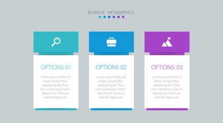 Horizontal progress bar featuring 3 arrow-shaped elements, symbolizing three six stages of business strategy and progression. Clean timeline infographic design template. Vector for presentation
