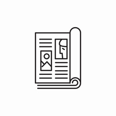 magazine journal icon sign vector
