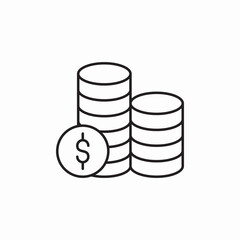 money stack icon sign vector