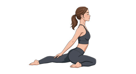 Fototapeta premium woman doing yoga