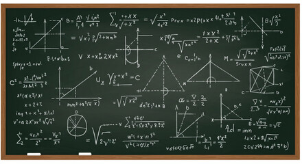 math formulas on blackboard