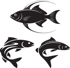 Fish silhouette vector Illustration