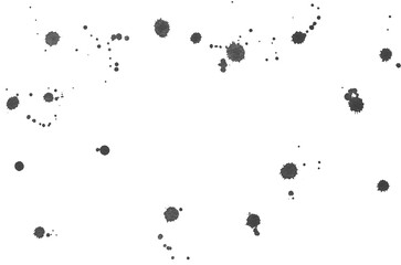 black ink splatter on white background,Paint brush strokes and drops texture.