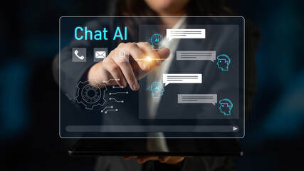 AI chatbot interface facilitates communication, chatbot, and AI interaction for automated user...