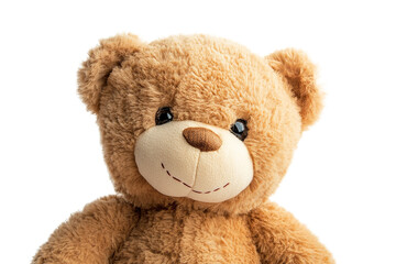 Obraz premium Adorable plush teddy bear isolated on white background