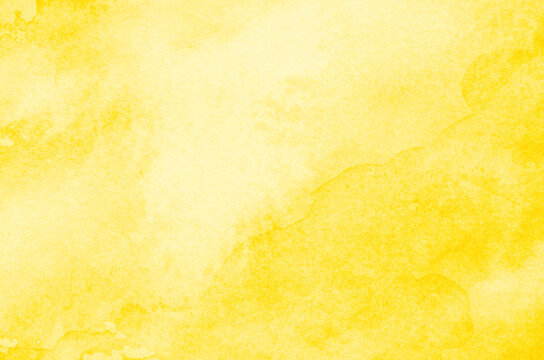 Abstract yellow watercolor background texture
