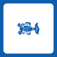 Dynamic fish logo with natural detail — perfect for seafood brands, fishing companies, or eco-food products.