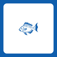 Dynamic fish logo with natural detail — perfect for seafood brands, fishing companies, or eco-food products.