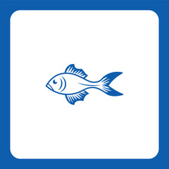 Dynamic fish logo with natural detail — perfect for seafood brands, fishing companies, or eco-food products.