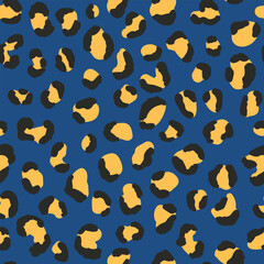 Abstract modern leopard seamless pattern. Animals trendy background. Color decorative vector stock illustration for print, card, postcard, fabric, textile. Modern ornament of stylized skin.