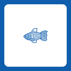 Dynamic fish logo with natural detail — perfect for seafood brands, fishing companies, or eco-food products.