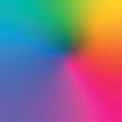 Polygonal rainbow mosaic background. Abstract low poly vector illustration. Triangular pattern in halftone style. Template geometric business design with triangle for poster, banner, card, flyer.