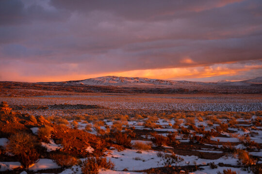 sunset in the mountains