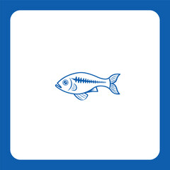 Modern linear fish logo — ideal for seafood packaging, restaurants, or fishing-related businesses.