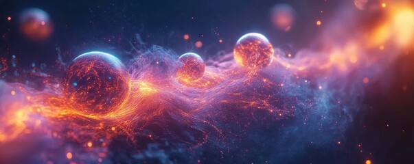 Fototapeta premium The Glow of Quantum Particles