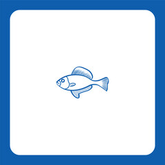 Modern linear fish logo — ideal for seafood packaging, restaurants, or fishing-related businesses.