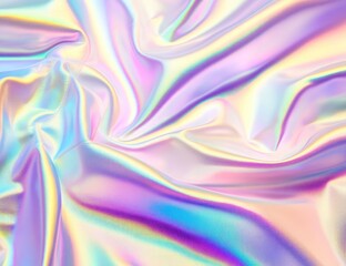 Fototapeta premium Soft, iridescent fabric folds in pastel hues