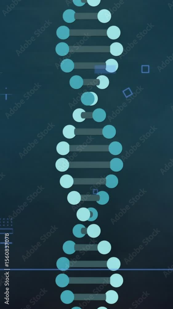 Poster animation of data processing over dna strands